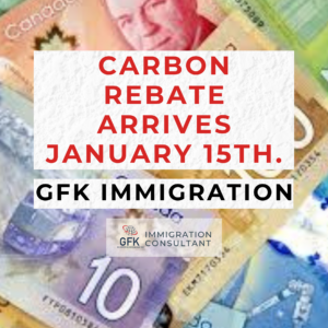 Carbon Rebate arrives January 15th.