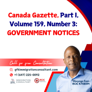 Canada Gazette: Government Notices