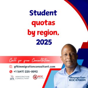 Student quotas by region 2025