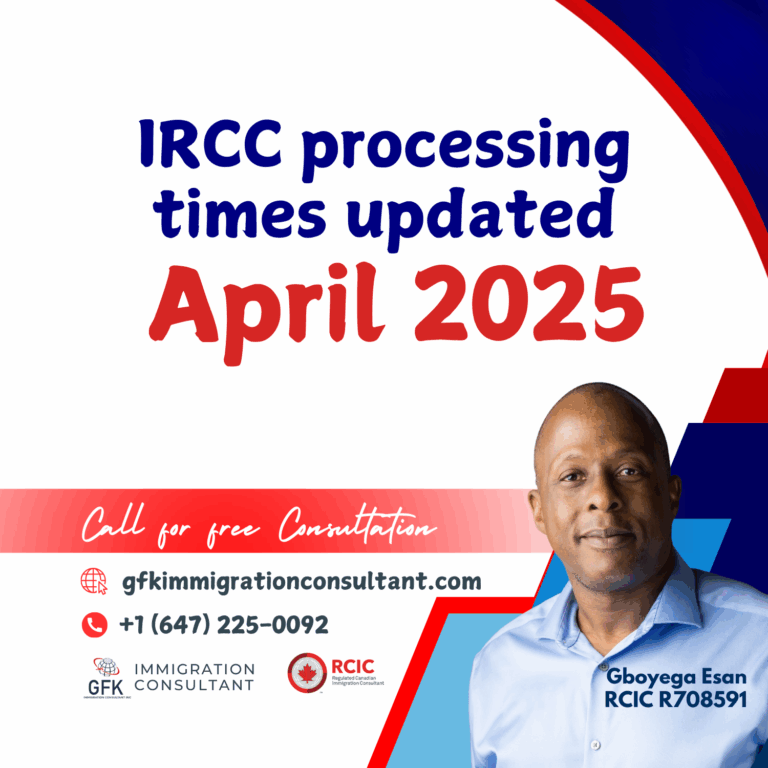 IRCC processing times updated April 2025