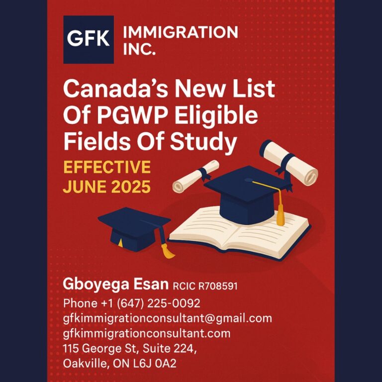 Canada’s New List Of PGWP Eligible Fields