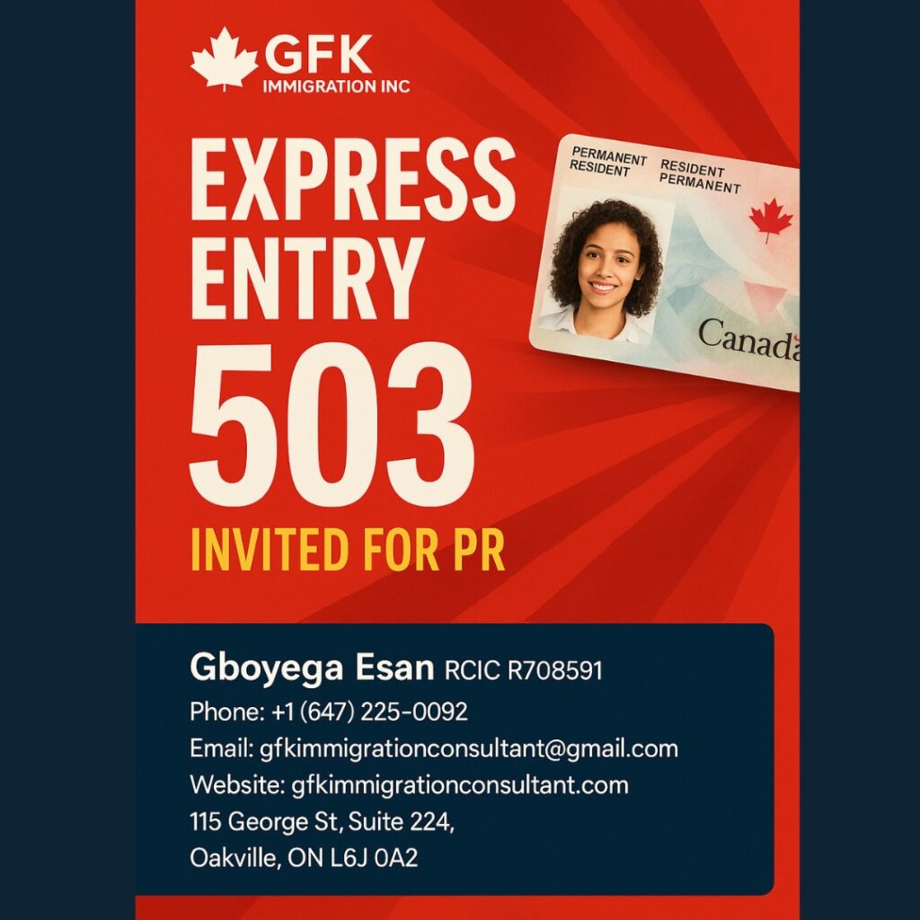 Express Entry 503 invited for PR