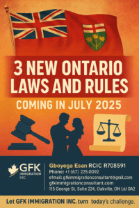 New Ontario Laws and Rules Coming In July