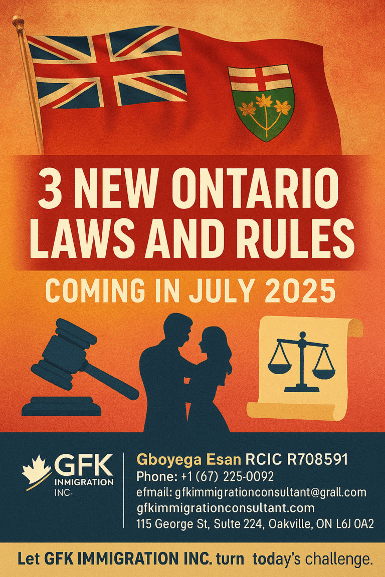 New Ontario Laws and Rules Coming In July