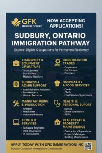 Sudbury Ontario Occupations For Permanent Residency