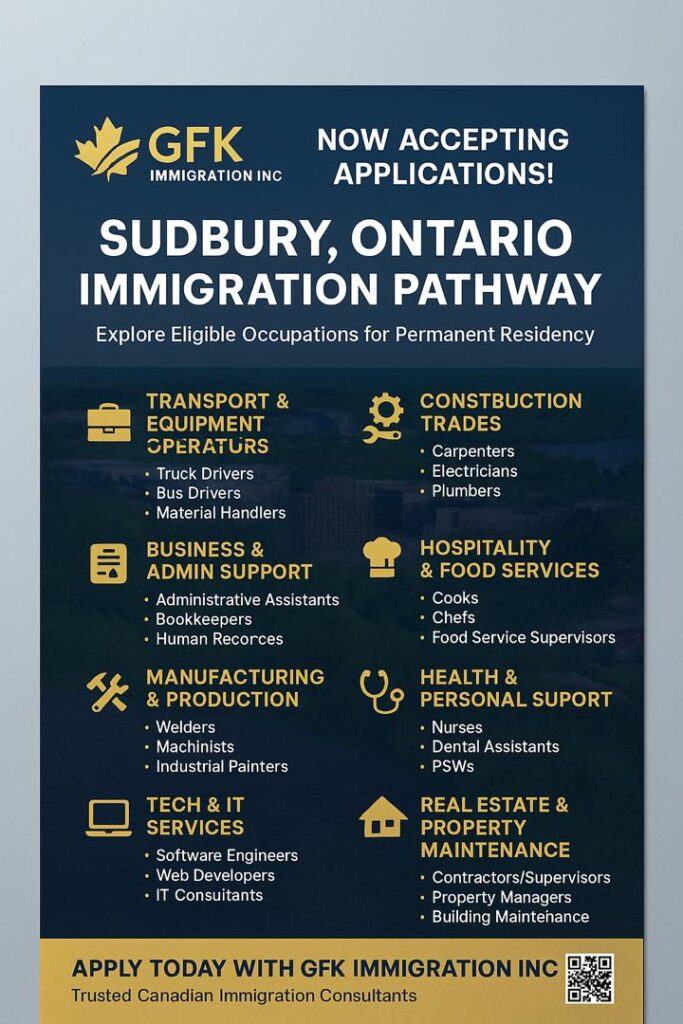 Sudbury Ontario Occupations For Permanent Residency