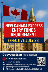 New Canada Express Entry Funds Requirement Effective July 28