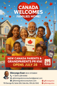 New Canada Parents and Grandparents PR Intake Opens On July 28
