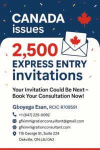 Canada Issues 2,500 Express Entry Invitations