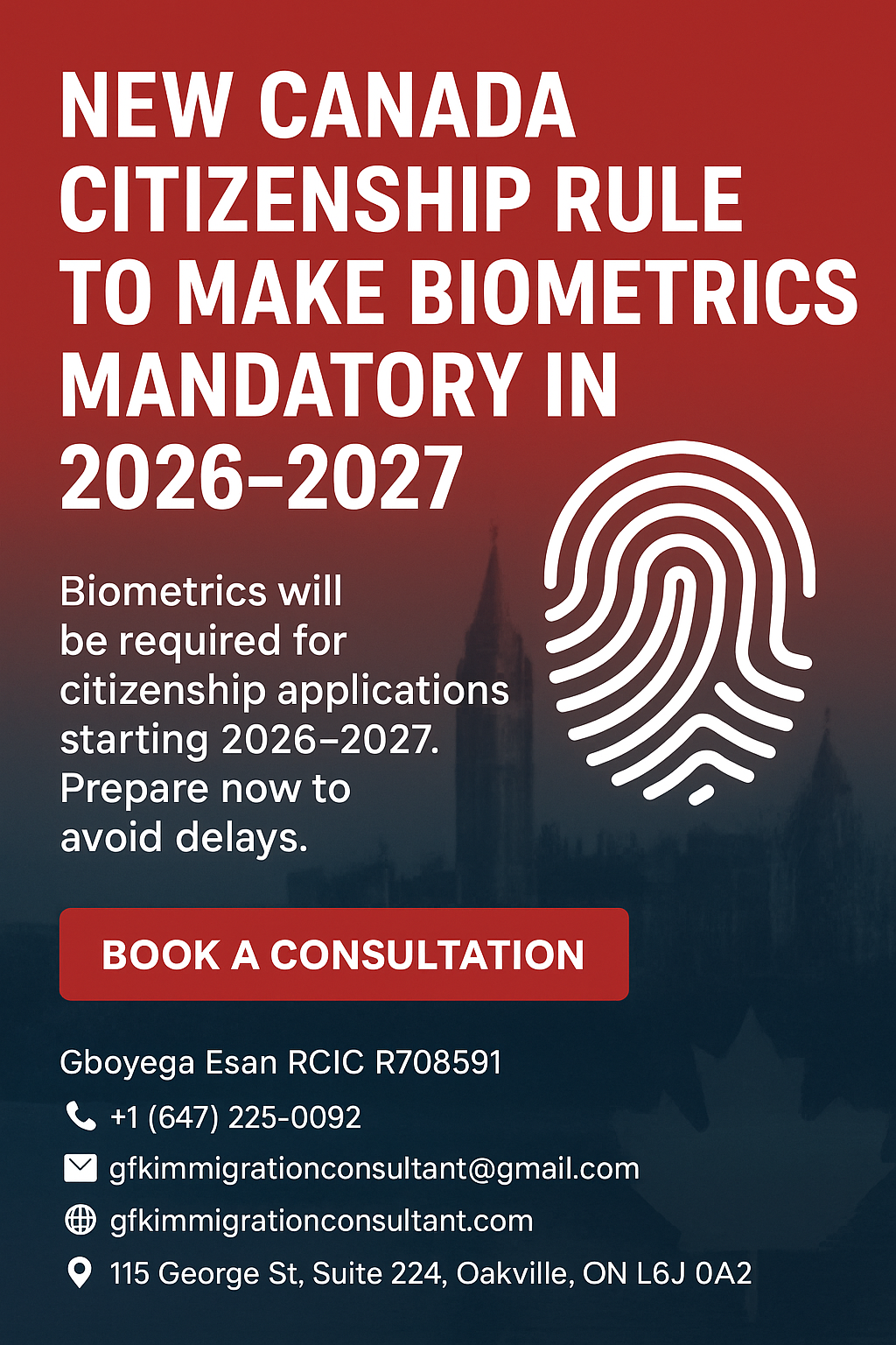 New Canada Citizenship Rule To Make Biometrics Mandatory