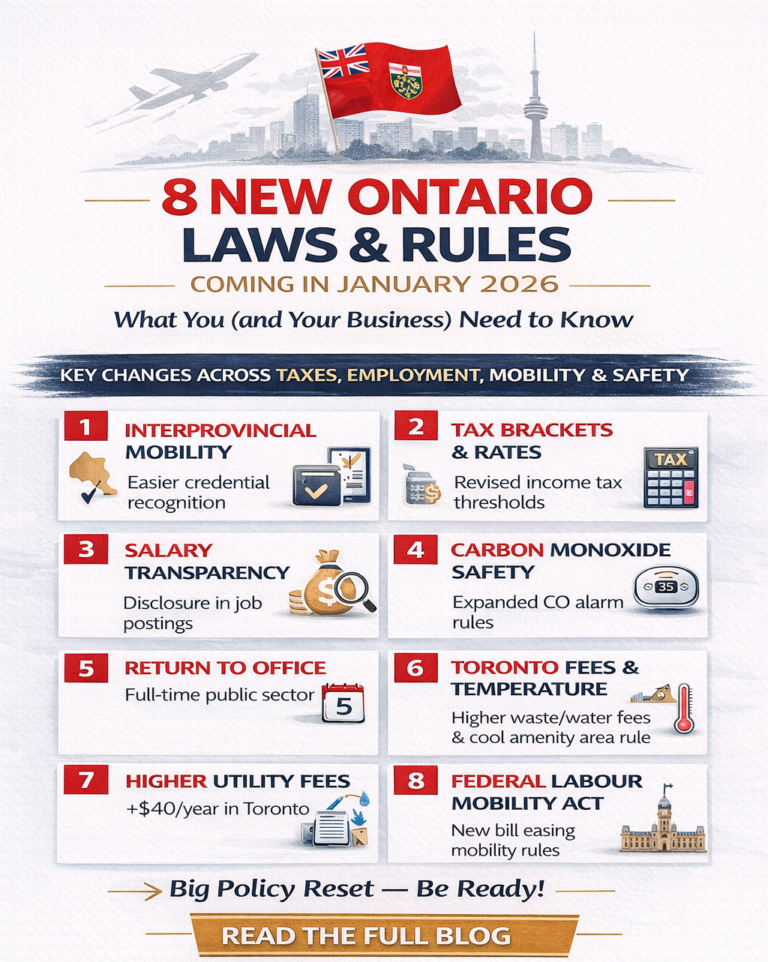 8 New Ontario Laws & Rules Coming in January 2026 — What You (and Your Business) Need to Know
