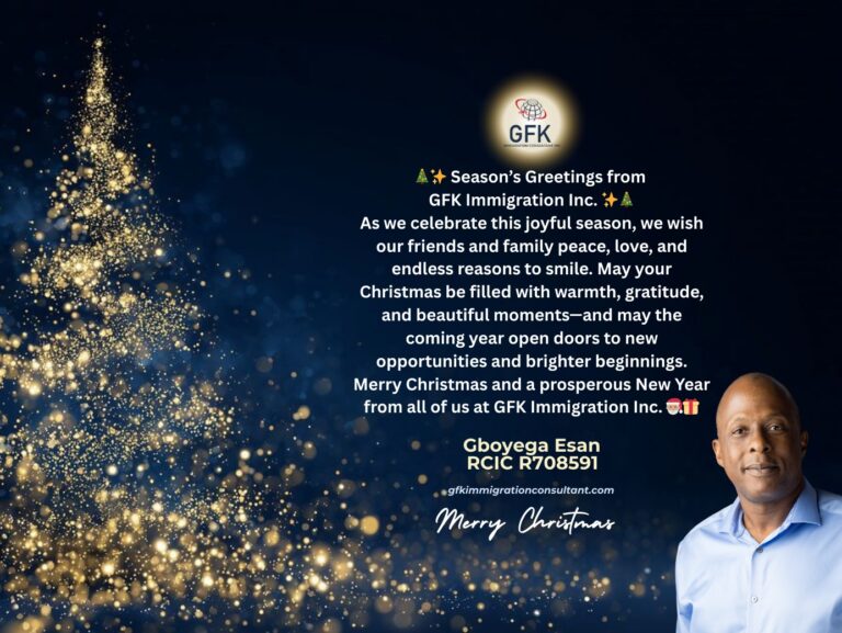 Merry Christmas from GFK Immigration Inc