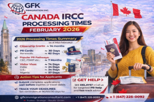 Canada IRCC Processing Times — February 2026 - GFK Immigration Consultant