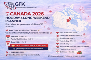 Canada Statutory Holidays 2026 — Dates, Long Weekends