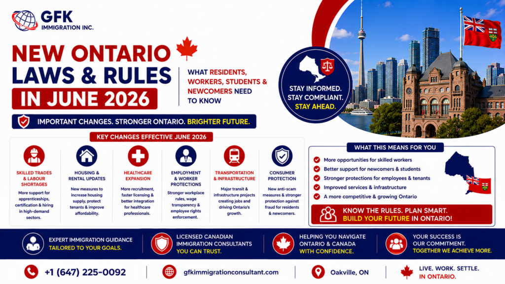 New Ontario Laws and Rules in June 2026