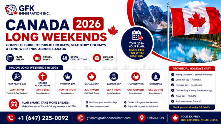 Canada Long Weekends 2026