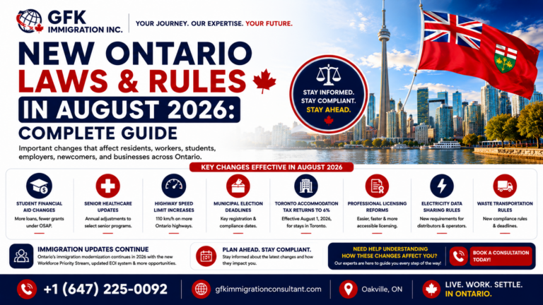New Ontario Laws and Rules in August 2026