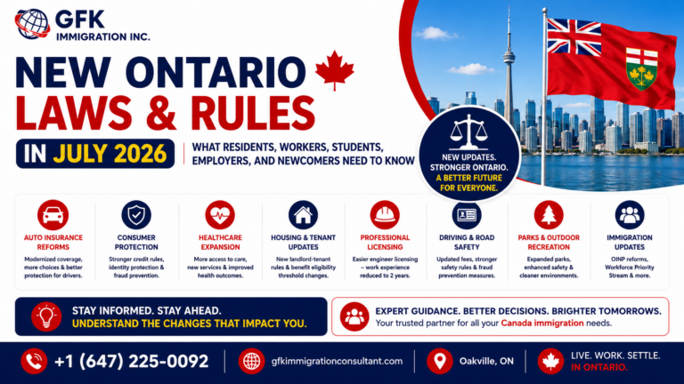 New Ontario Laws and Rules in July 2026