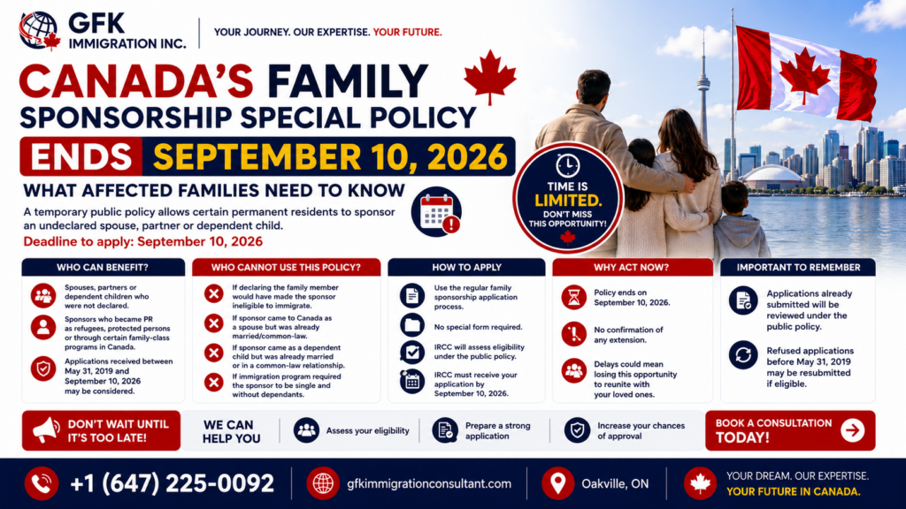 Canada’s Family Sponsorship Special Policy Ends September 10, 2026