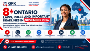 8 Ontario Laws, Rules and Important Deadlines in November 202